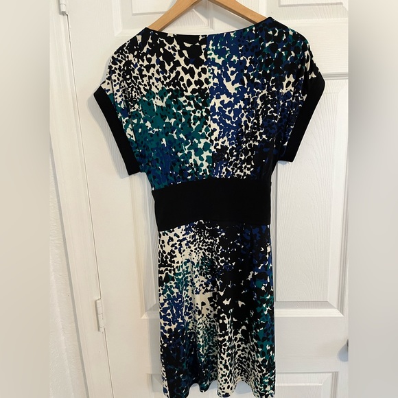 Laundry by Shelli Segal dress midi dress with tie sash black band waist - Picture 4 of 5